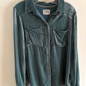 Holding Horses Velvet Blouse M (Anthropologie)